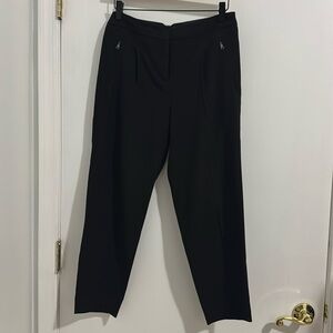 Black cropped work pants